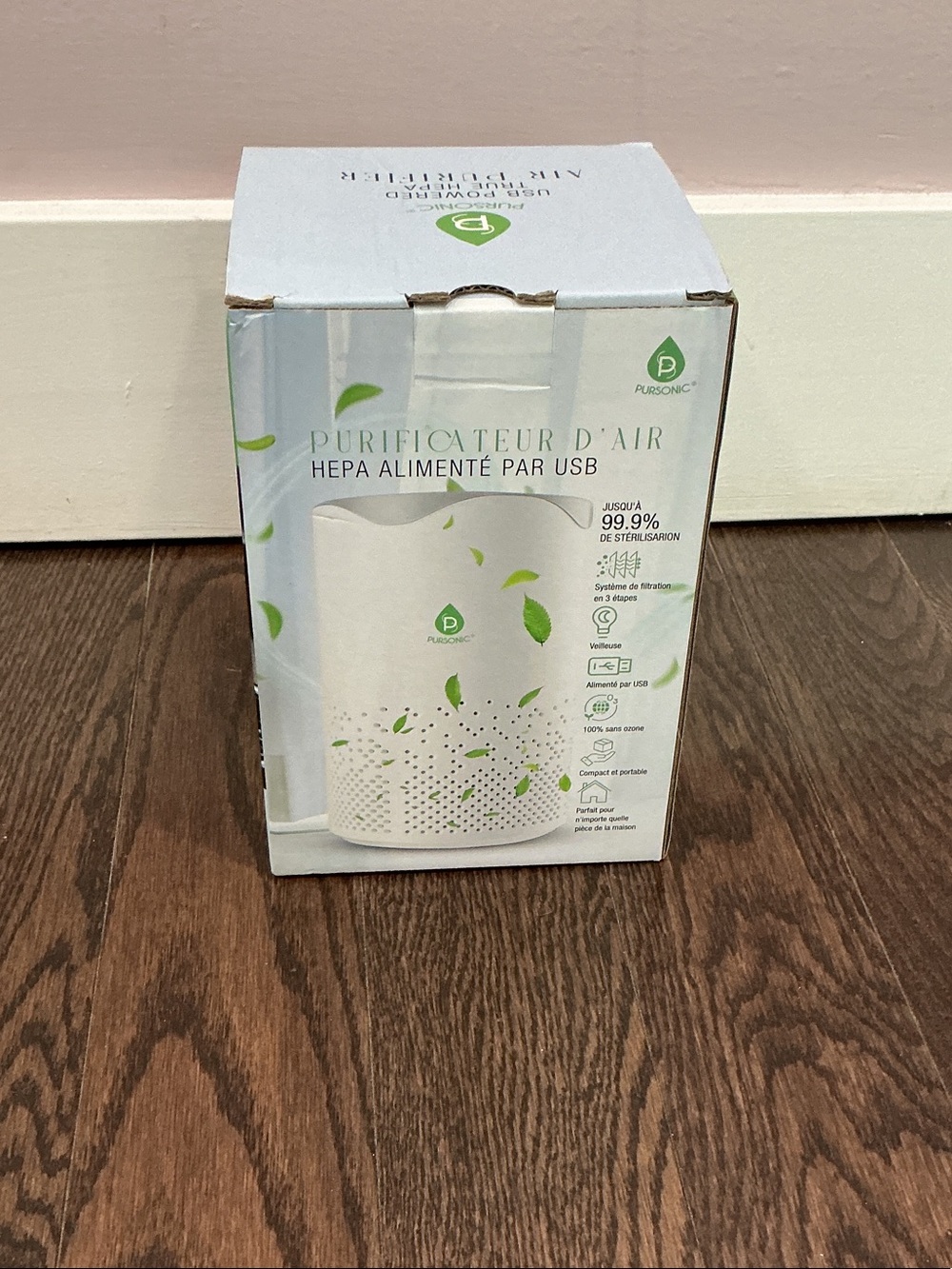 Pursonic White USB HEPA Air Purifier - Compact Home Filter